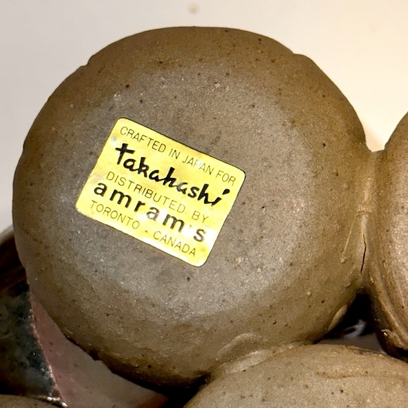 7 Vtg bud vases that are connected & 2 owls - crafted in Japan for Takahashi - Picture 9 of 9